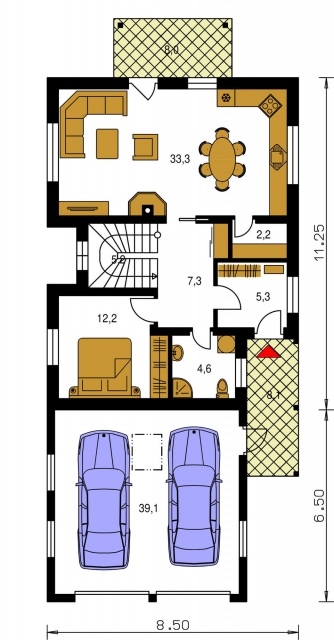 Floor plan of ground floor - PREMIER 154